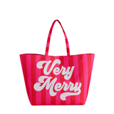 RED VERY MERRY GIFTING TOTE