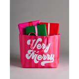 RED VERY MERRY GIFTING TOTE