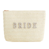 SHIRALEAH BRIDE ZIP POUCH - IVORY