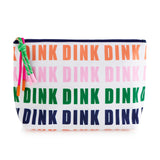 SHIRALEAH DINK DINK DINK LARGE ZIP POUCH