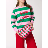 MULTI CARA CHECKERED MERRY ZIP POUCH