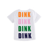 SHIRALEAH "DINK DINK DINK" WHITE T-SHIRT