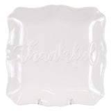 THANKFUL EMBOSSED SQUARE PLATTER