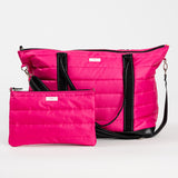 TRIPLE ADVISOR TRAVEL BAG PINK PUFFER