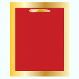 RED GOLD ELEGANCE SMALL SQUARE GIFT BAG