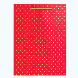 GOLD SWISS DOTS-RED MEDIUM TOTE BAG
