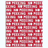 NO PEEKING RED MEDIUM GIFT BAG