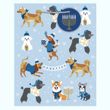 HAPPY HANUKKAH PUPS MEDIUM GIFT BAG