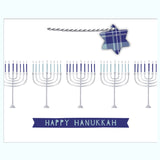HANUKKAH SILVER MENORAH LARGE GIFT BAG