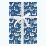 HAPPY HANUKKAH LLAMAS JUMBO GIFT WRAP