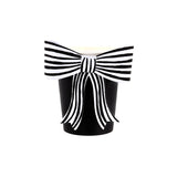 BLACK & WHITE STRIPY BOW CUPS