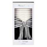BLACK & WHITE STRIPY BOW CUPS