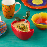 SPICE LOVE 3-D CHILI PEPPER DIP BOWL W SPREADER
