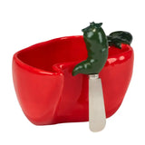 SPICE LOVE 3-D CHILI PEPPER DIP BOWL W SPREADER