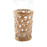 WICKER WRAP NATURAL TALL BEVERAGE GLASS