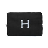 WOMAN'S LARGE PERSONALIZAED COTTON WAFFLE MAKE UP BAG