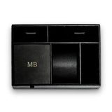 CUSTOM TABLE TRAY ACCESSORY ORGANIZER - FAUX LEATHER