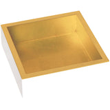 WHITE/GOLD LACQUER BEVERAGE NAPKIN HOLDER