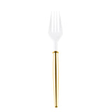 BELLA WHITE/GOLD COCKTAIL FORKS