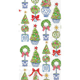 BRIGHT TOPIARY TREES GUES TOWEL