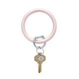 SILICONE BIG O KEY RING - ROSE PEARLIZED