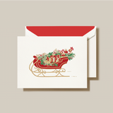 SANTA'S SLEIGH CHRISTMAS GREETING CARD