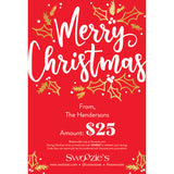 MERRY CHRISTMAS HOLLY GIFT CARD