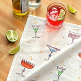 FESTIVE GLASSWARE TEA TOWEL