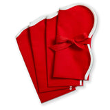SCALLOP RED NAPKINS