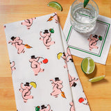PINK ELEPHANTS TEA TOWEL