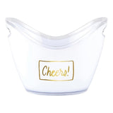 ACRYLIC BEVERAGE BUCKET - CHEERS - GOLD