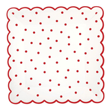 SCALLOPED PAPER PLATES - RED DOT