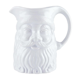 GLOSSY WHITE CERAMIC PITCHER - SANTA