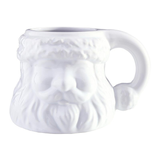 GLOSSY WHITE CERAMIC MUG - SANTA