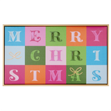 COLOR BLOCK MERRY CHRISTMAS FRAMED WALL ART