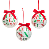 PEPPERMINT MERRYMAKING BALL ORNAMENT