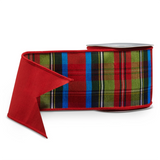 PLAID WIRED RIBBON