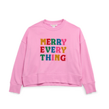 MERRY EVERYTHING RELAXED SWEATSHIRT CANDY PINK MEDIUM
