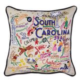 SOUTH CAROLINA HAND EMBROIDERED PILLOW