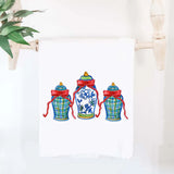 GINGER JAR TRIO CHRISTAS TEA TOWEL
