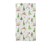 FROLICKING REINDEER PAPER GUEST TOWELS