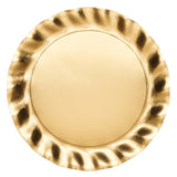 SATIN GOLD WAVY CHARGER PAPER PLATES