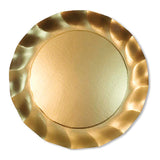 SATIN GOLD WAVY SALAD PLATES