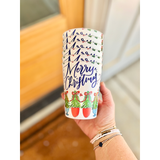 BLUE TOPIARY NUTCRACKER REUSABLE CUP