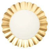 GOLD & WHITE PAPER DINNER PLATES