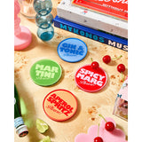 DRINKS ON ME ACRYLIC BOX COASTERS SET/4