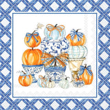 CHINOISERIE PUMPKIN TOPIARY COCKTAIL NAPKINS