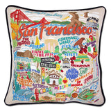 SAN FRANCISCO HAND EMBROIDERED PILLOW