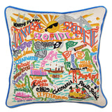 TAMPA-ST. PETE HAND EMBROIDERED PILLOW