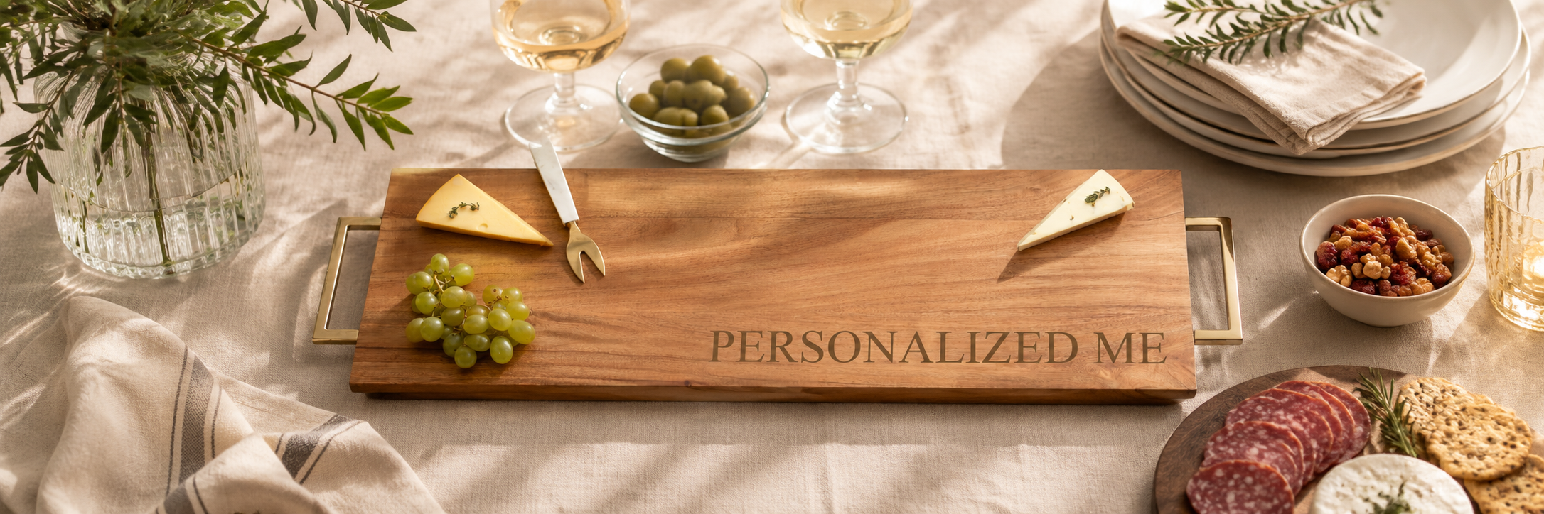 Personalized Servingware & Cheeseboard